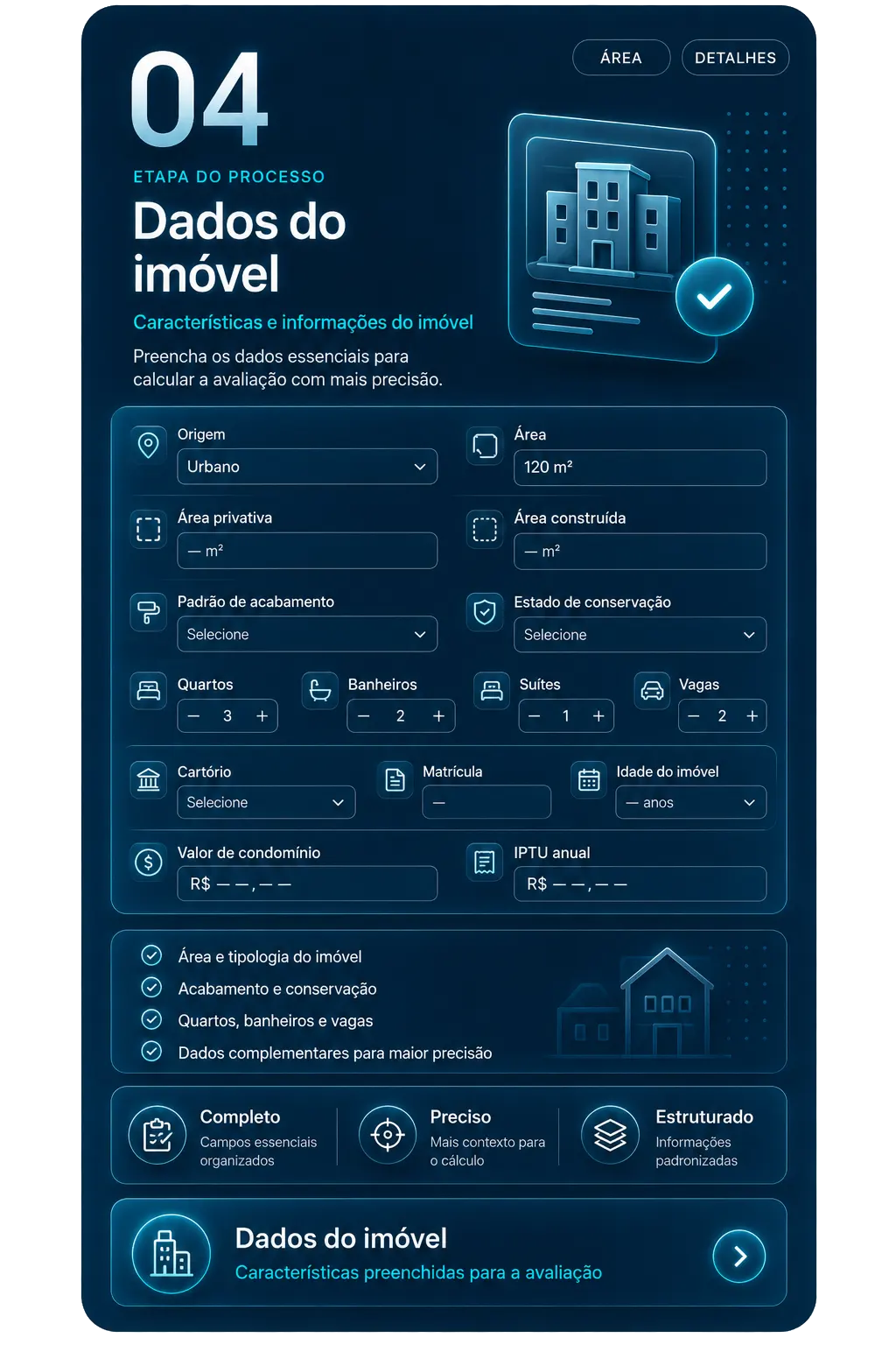 Etapa 04 — Dados do imóvel